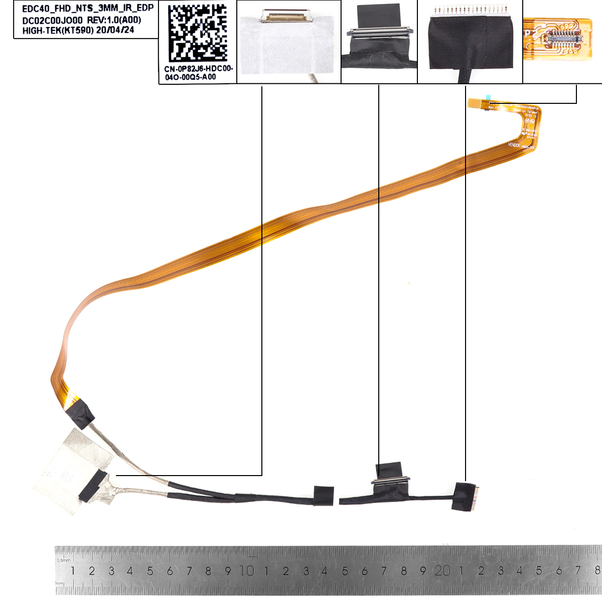 Picture of New LCD Display Screen Cable Replacement  For DELL Latitude 7400 E7400 30pin 0.5